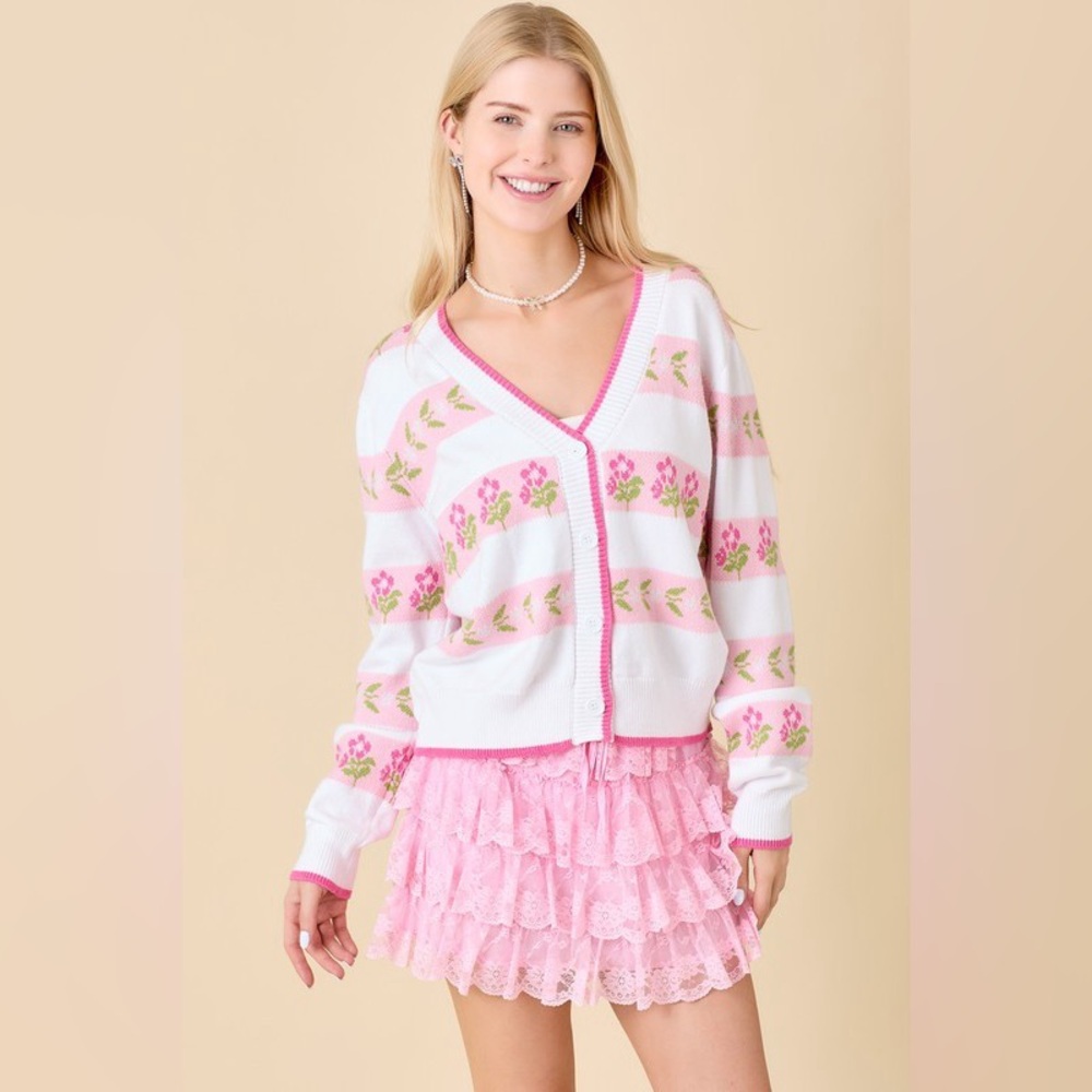 Pink Lace Ruffle Skirt - Picture 7 of 14